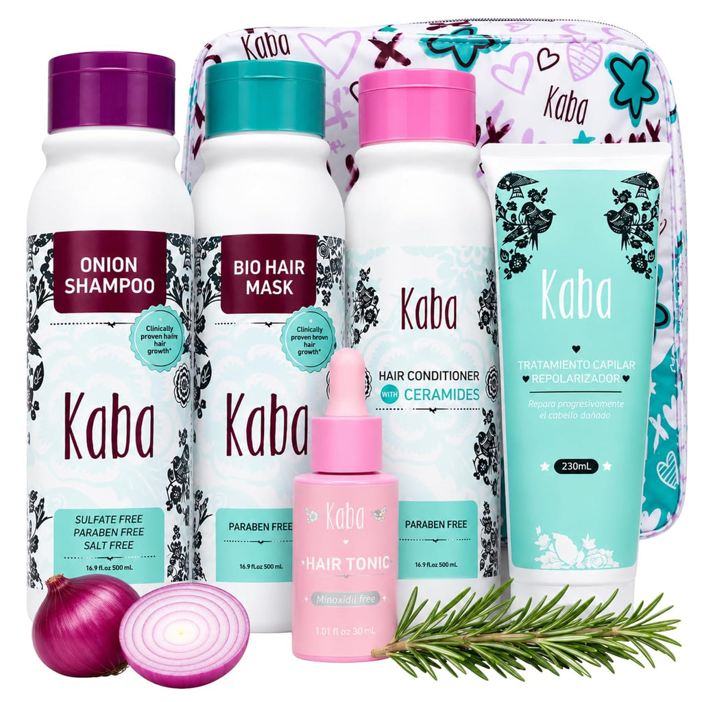 Kit de crecimiento intensivo y reparación del cabello Kaba (5 produ...