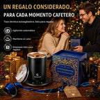 Taza de café autoagitable, taza calentada de 10 onzas con agitación...