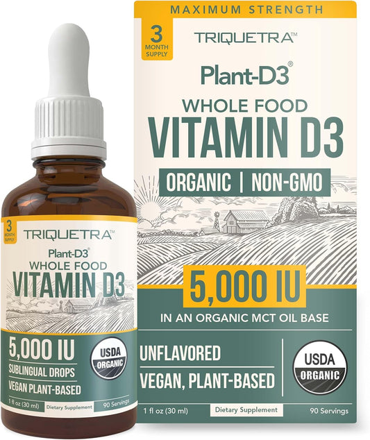 Planta-D3 Vitamina D3 Orgánica 5000 UI - Vegana, Líquido Sublingual...