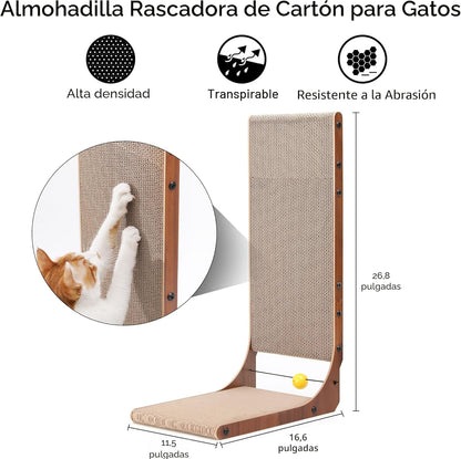 FUKUMARU Rascador para Gatos, Almohadilla para Rascar de 26.8 Pulga...