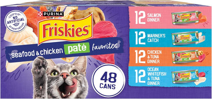 Purina Friskies Pate - Paquete variado de alimentos húmedos para ga...