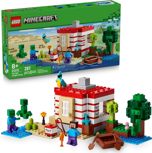 LEGO Minecraft La Casa de la Jungla TNT para Niños - Juguete Coleccionable de Minecraft - Juego de Construcción para Niños y Niñas de 8 años en Adelante - Idea de Regalo para Cumpleaños y Fanáticos de