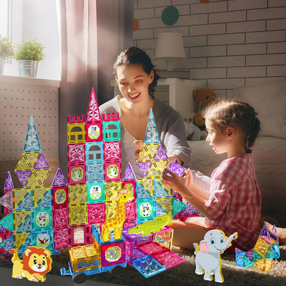 Jasonwell - Azulejos magnéticos para niños, bloques magnéticos de 1...