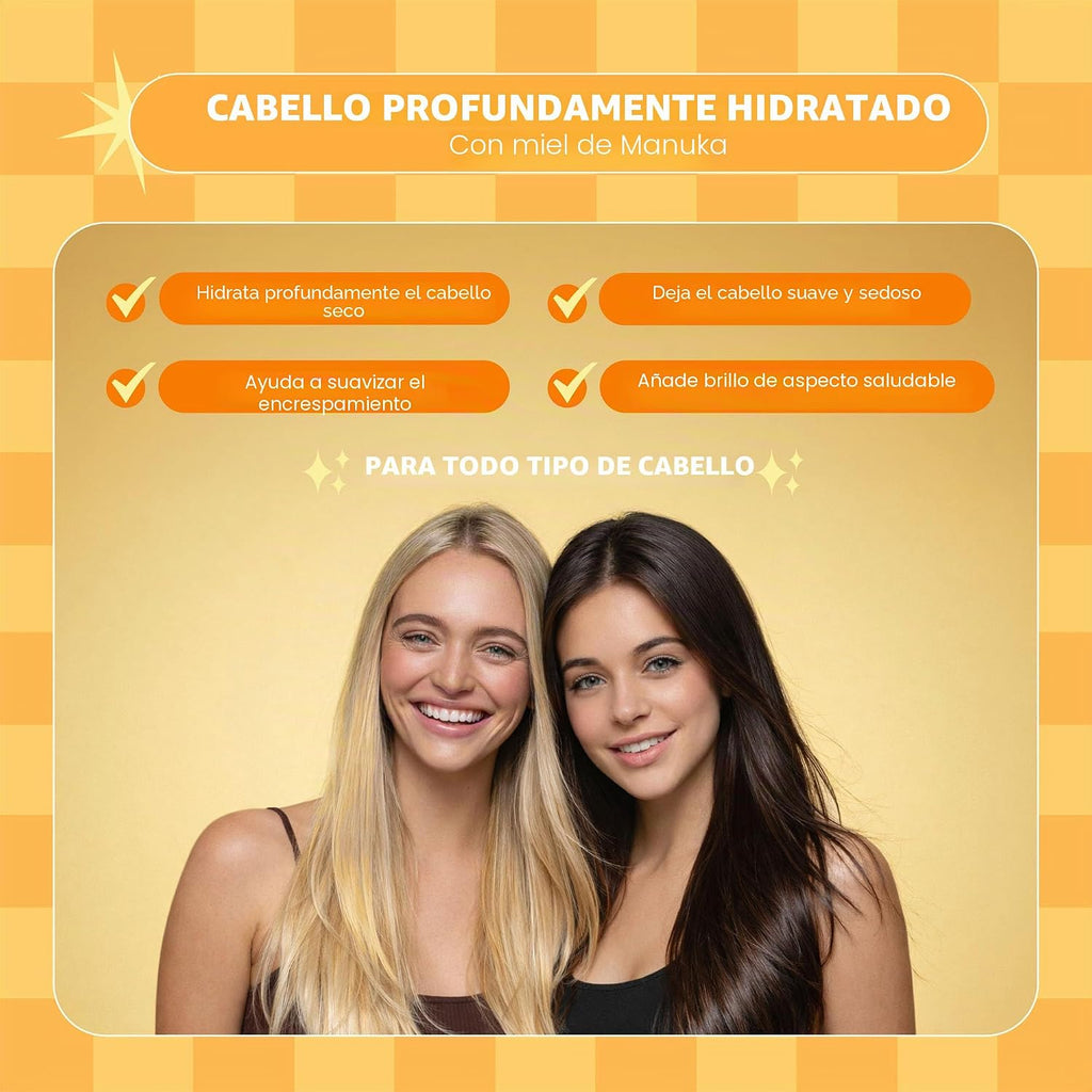 Champú y acondicionador de miel de manuka Luseta, cuidado hidratant...