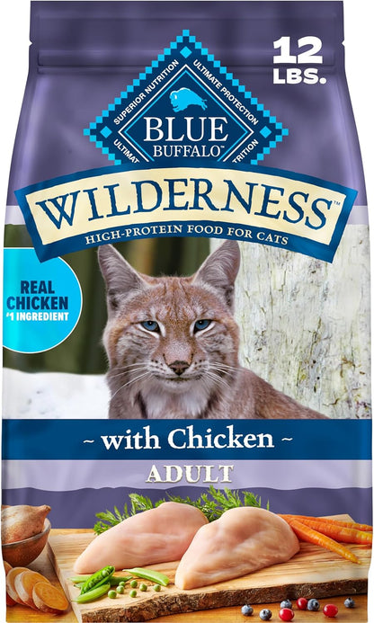 Blue Buffalo Wilderness - Alimento seco natural para gatos adultos,...
