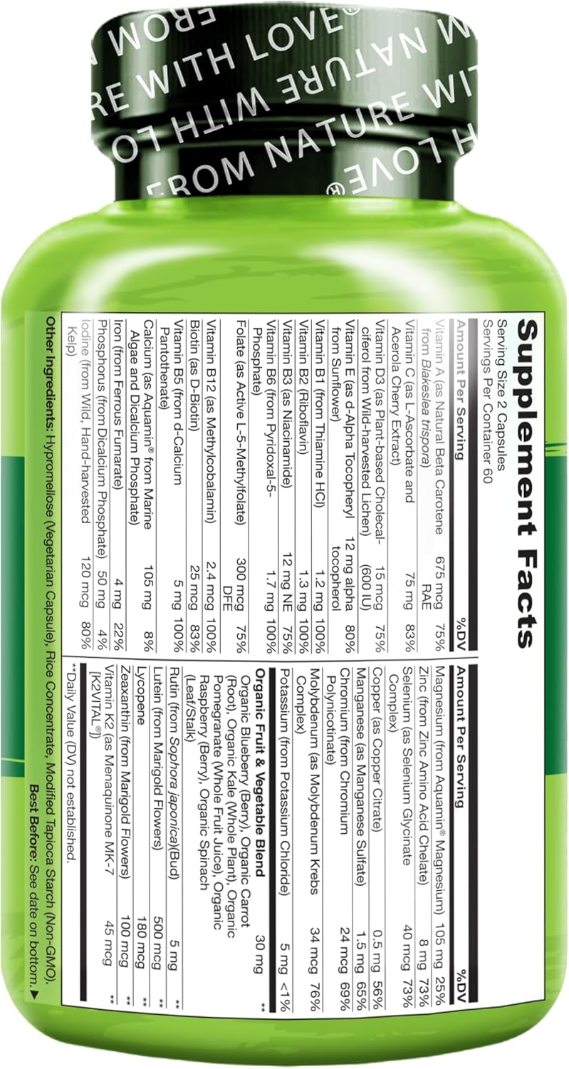 NATURELO Multivitaminas para Adolescentes Niñas\/Niños, 120 Cápsula...