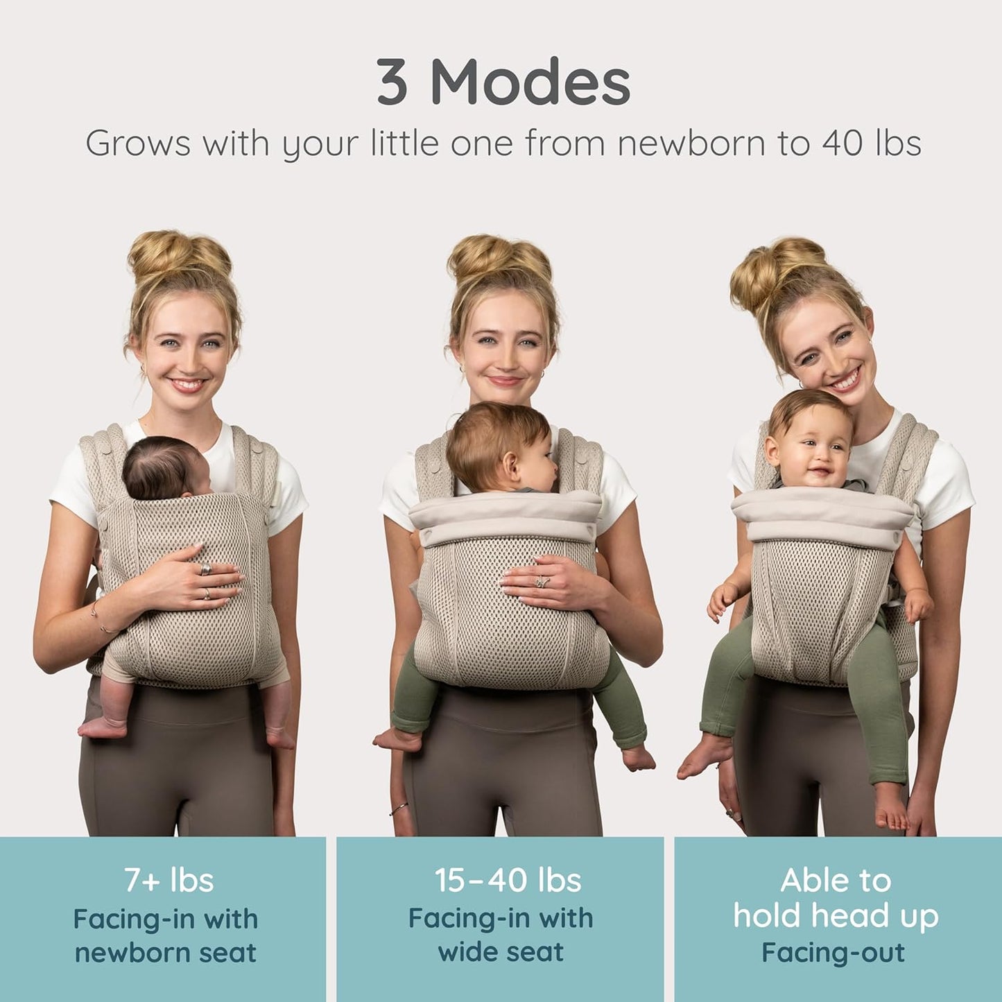 Infantino Honey Blossom - Portabebés ergonómico para bebés a niños...