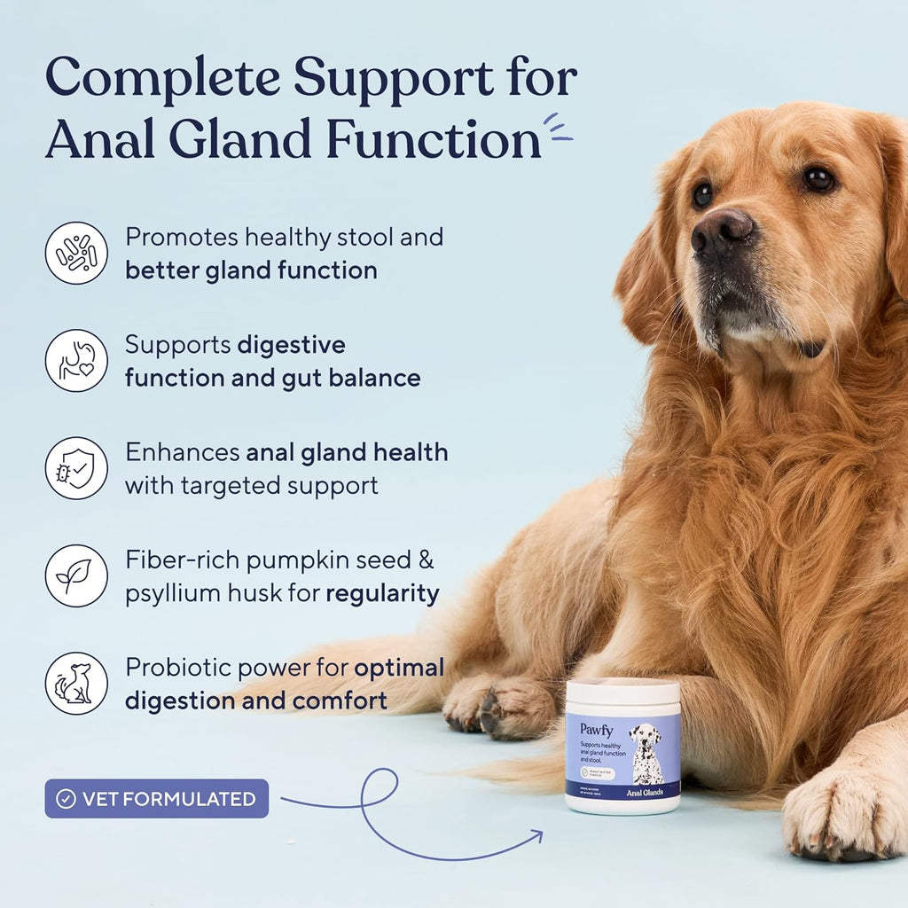 Pawfy Masticables de glándula anal para perros con mantequilla de m...