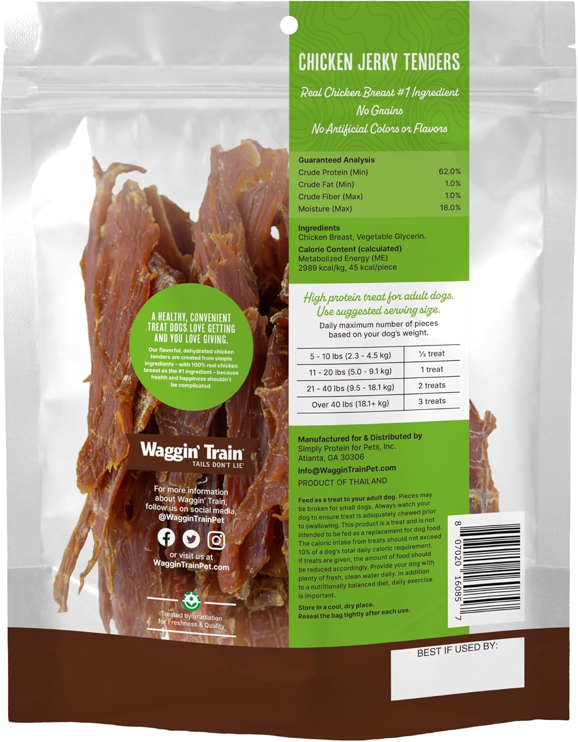 Waggin' Train Golosinas de pollo para perros, hechas con pechug...