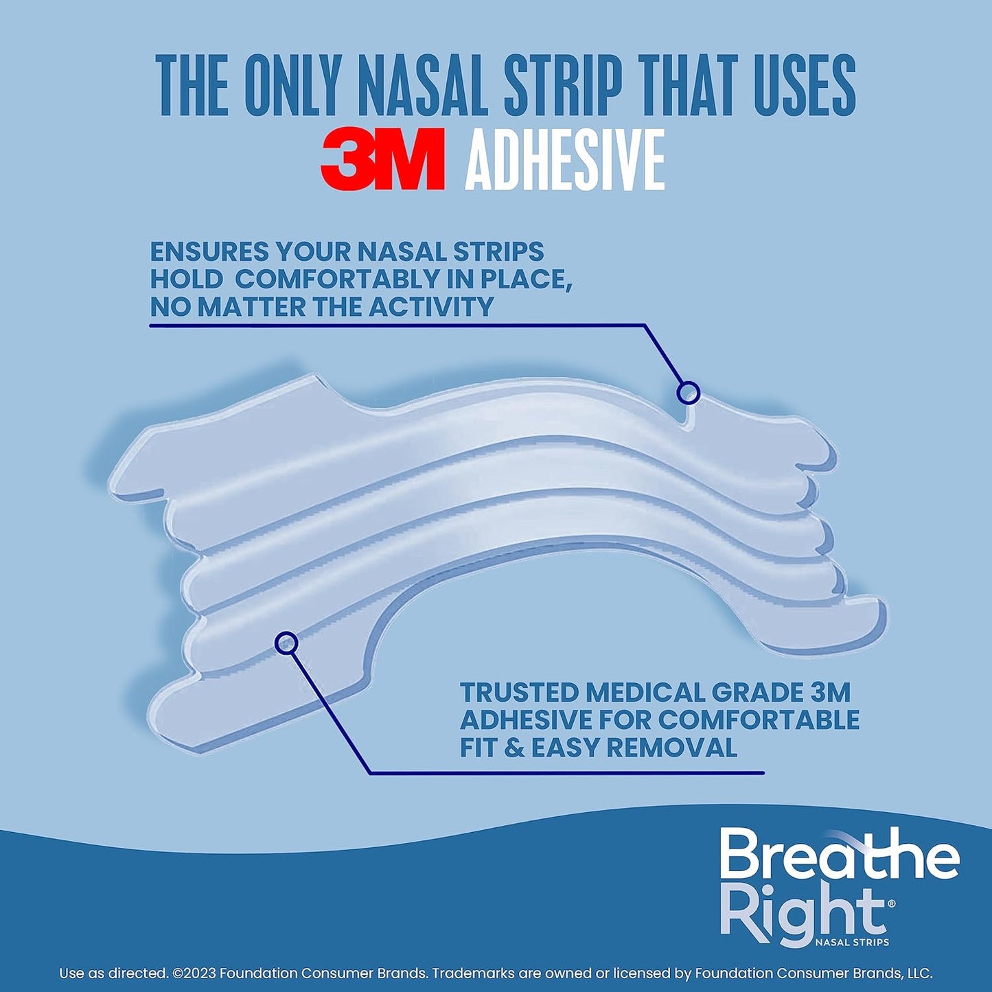 Breathe Right Bandas Nasales | Fuerza Extra | Transparentes | Para Piel Sensible | Solución Sin Fármacos para Ronquidos y Alivio de la Congestión Nasal Causada por Resfriados y Alergias | 44 Unidades
