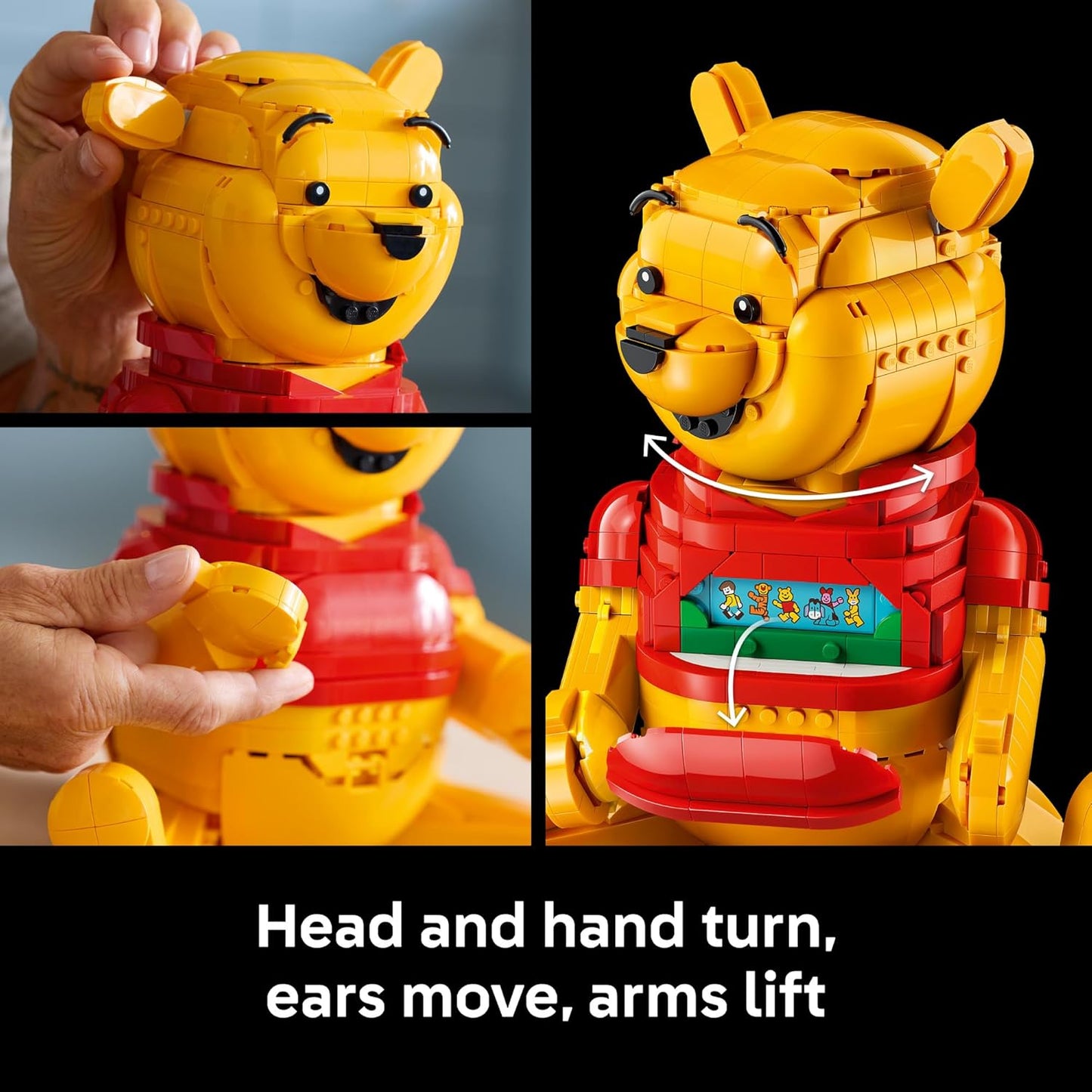 LEGO Disney Winnie The Pooh Juego de construcción – Decoración para el hogar, la oficina o estante de libros para fanáticos adultos, mayores de 18 años – con figura Eeyore – Regalo coleccionable de