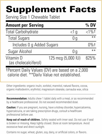 Integrative Therapeutics Vitamina D3 125 mcg - Suplemento de vitami...