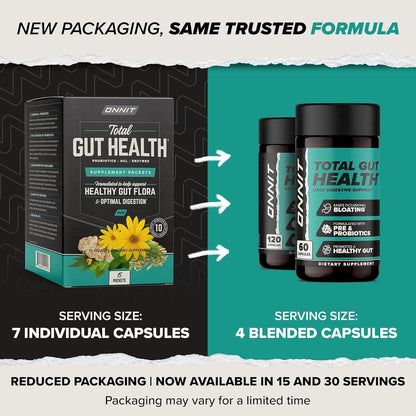 ONNIT Total Gut Health - Suplemento digestivo diario probado IGEN s...