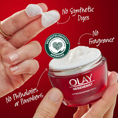 Olay Crema hidratante facial Regenerist para mujeres, sin fragancia...