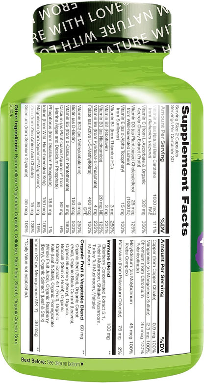NATURELO Multivitamínico de alimentos integrales + Mezcla inmunológ...