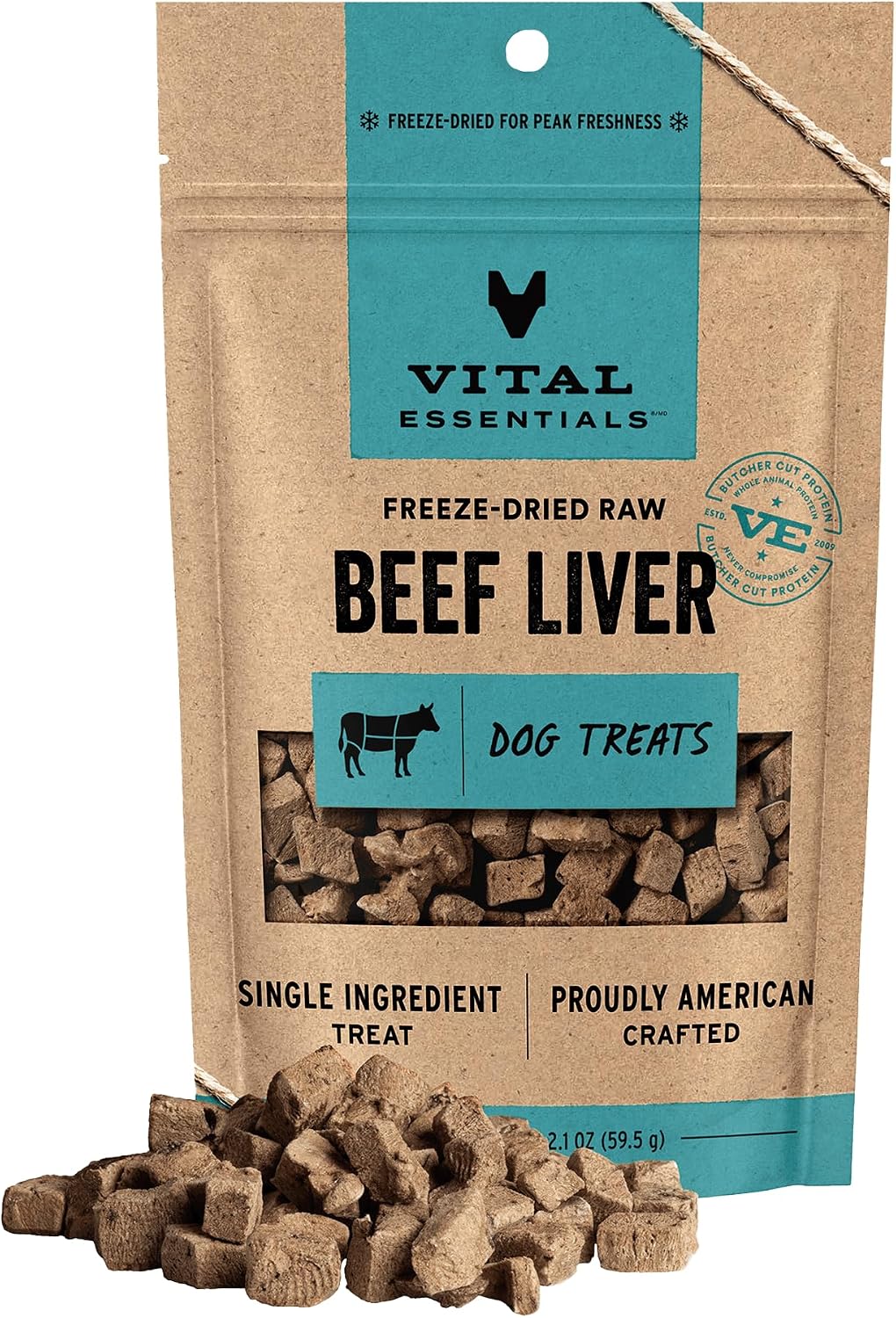 Vital Essentials Golosinas para perros de un solo ingrediente de hí...