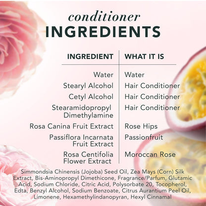 Herbal Essences Juego de champú y acondicionador, rosa mosqueta + m...