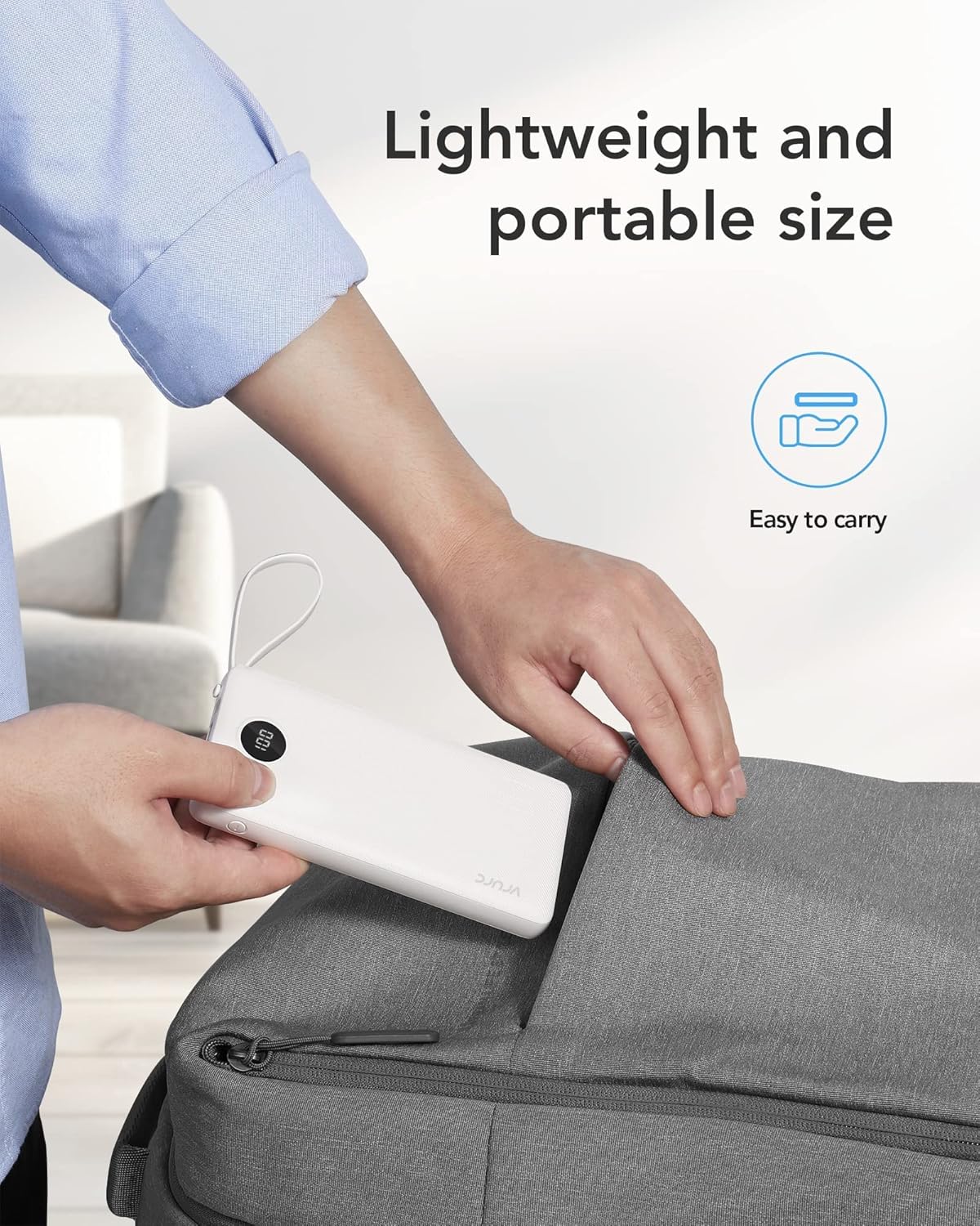 VRURC Cargador Portátil Power Bank, Paquete de Batería Esencial de...