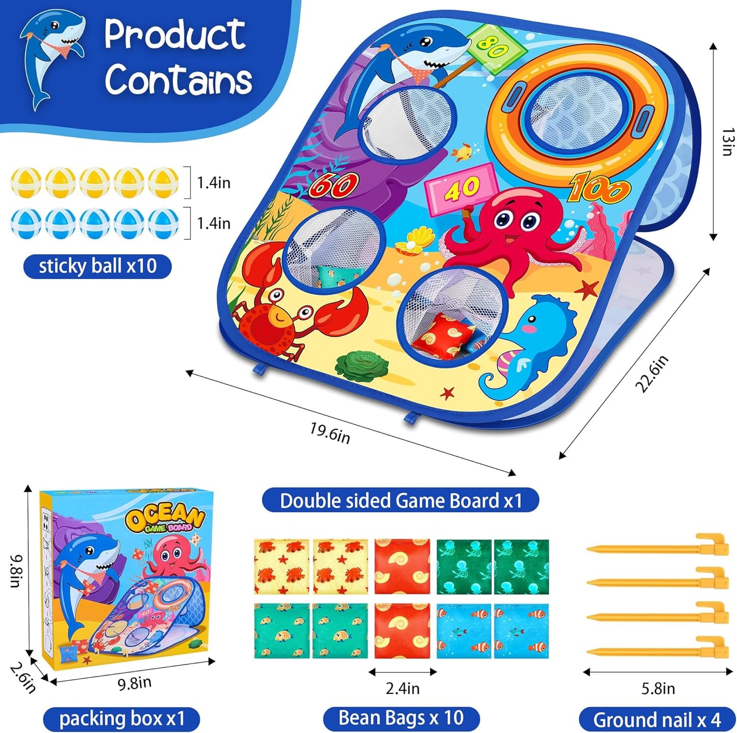 Juego de lanzamiento de bolsas de frijoles de animales, juego de la...