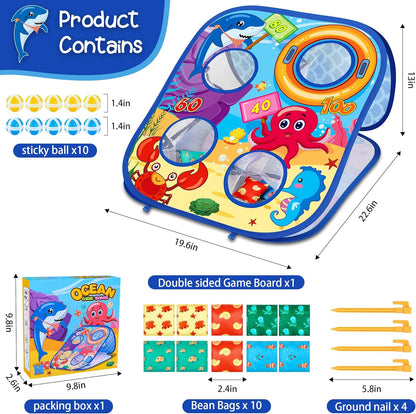 Juego de lanzamiento de bolsas de frijoles de animales, juego de la...