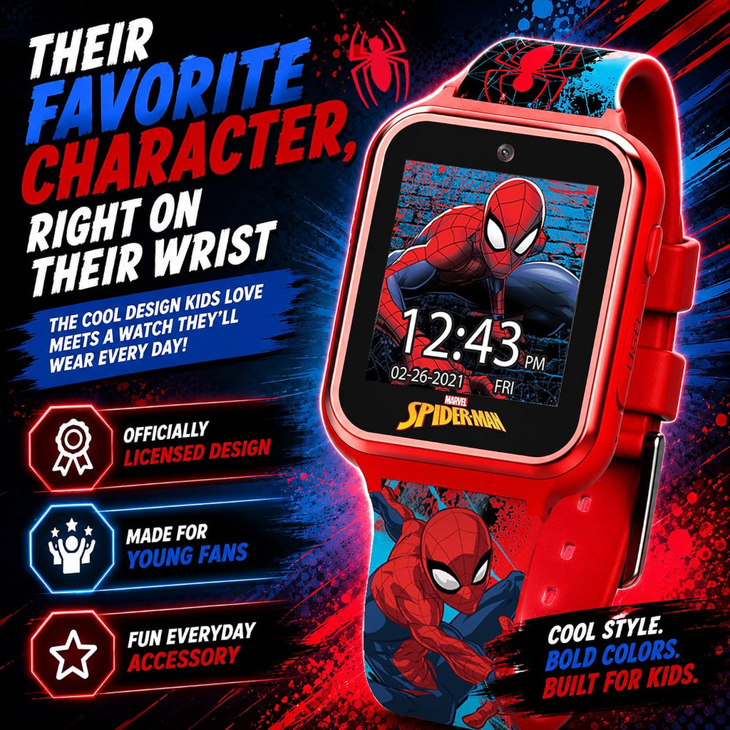 Reloj inteligente Marvel Spider-Man para niños: características div...