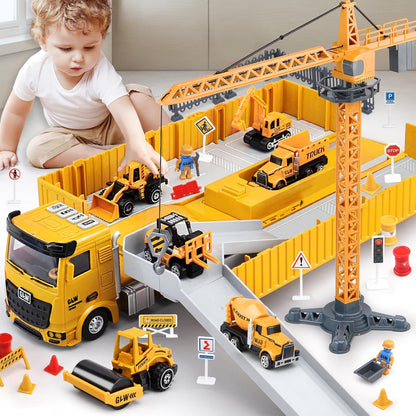 Conjunto de Juguetes de Construcción para Niños, Juego de Camiones...