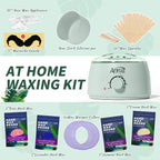 Anruz Kit de depilación verde salvia para mujeres y hombres, maceta...