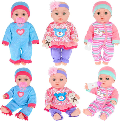 ebuddy Muñeca de bebé de 12 pulgadas y accesorios, muñecas de bebé...