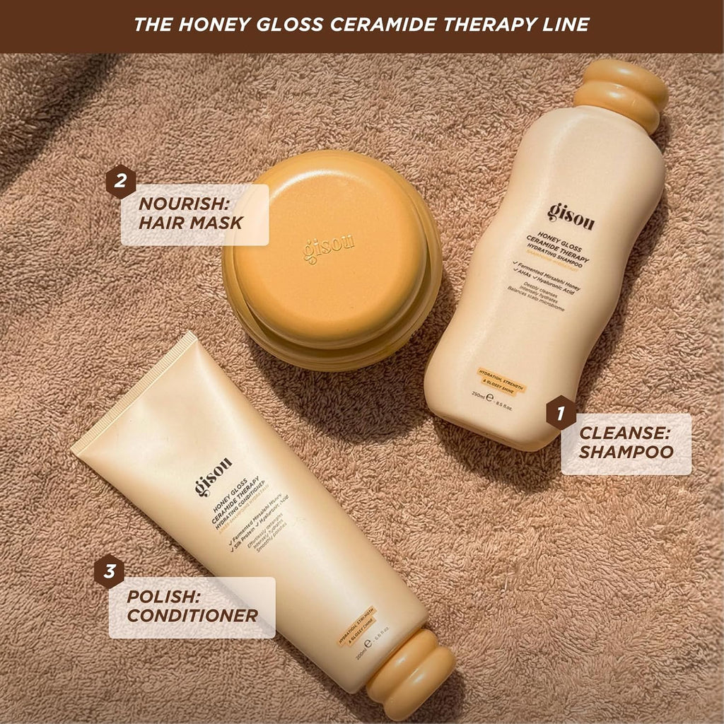 Gisou Honey Gloss Hair Wash Duo - Champú y acondicionador hidratant...
