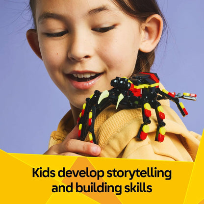 LEGO Creator 31159 - Juguete de araña sorprendente de animales salvajes 3 en 1, juguete de construcción con 3 opciones de construcción, araña, escorpión o serpiente, figuras de animales para niños