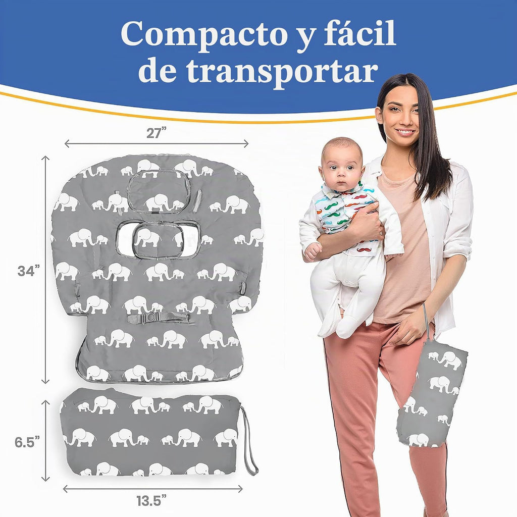 PILLANI Funda para carrito de compras para bebé, funda para silla a...