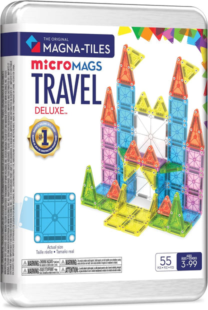 Magna-Tiles microMAGS Set de Viaje Deluxe de 55 Piezas de