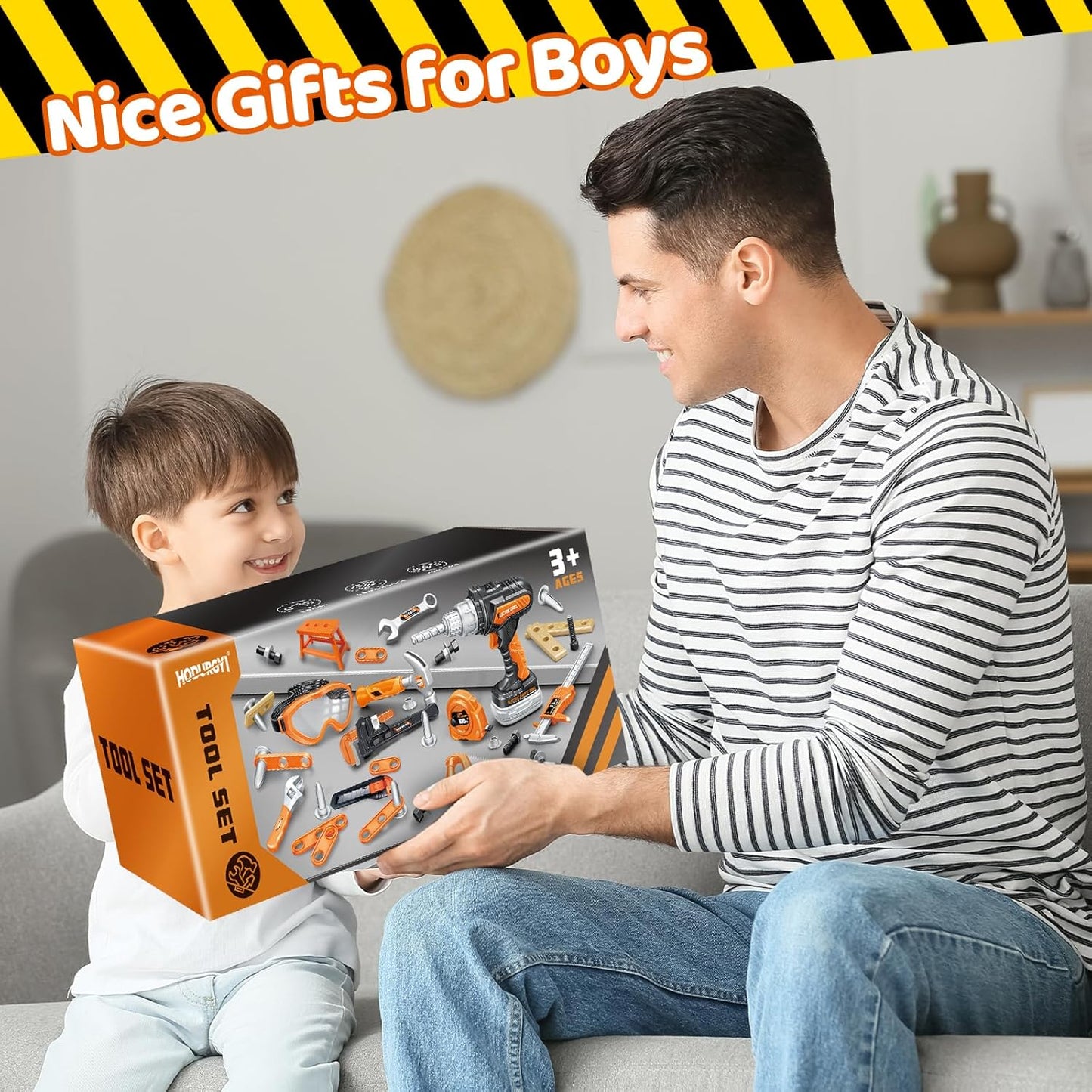 Set de herramientas para niños 46 piezas, regalos de Navidad y cump...