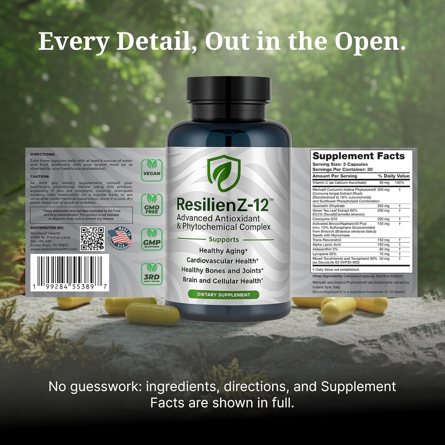 ResilienZ -12 \u2014 Pila de suplementos de longevidad | Fórmula de...