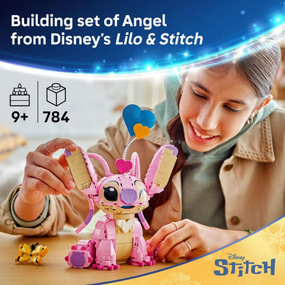 LEGO Disney Angel Lilo & Stitch Juguete para niños, decoración de habitación y juego de construcción para niñas y niños, a partir de 9 años, idea de regalo de cumpleaños para jóvenes fanáticos que
