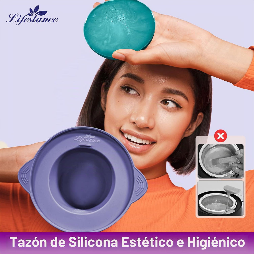 Lifestance Kit de depilación para mujeres y hombres - Calentador di...