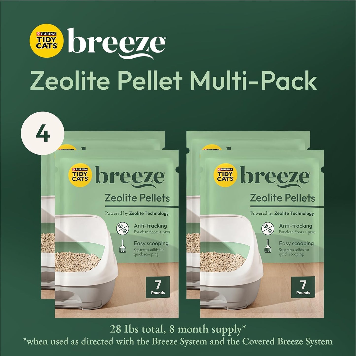 Purina Tidy Cats - Pellets de arena de repuesto Breeze en caja reci...