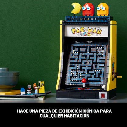 LEGO Icons PAC-Man Juegos de Construcción Arcade para Adultos - Decoración Coleccionable para Oficina, Estantería o Dormitorio - Regalos para Navidad, Hombres y Mujeres - Con Mango Móvil para Recrear