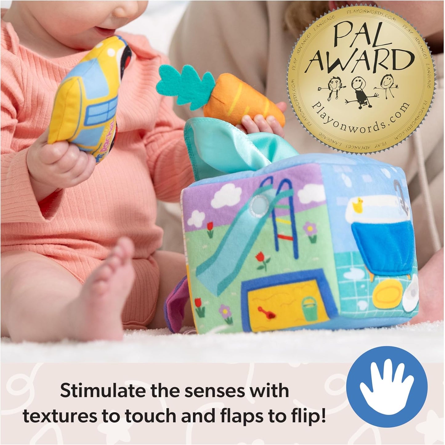 Caja de Aprendizaje Sorpresa Oficial de Ms. Rachel, Juguetes Educativos con Animales de Peluche, Juguetes Sensoriales y Actividades para Bebés, Juguetes para Niños y Niñas de 0-2+