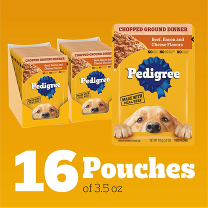 PEDIGREE Chopped Ground Dinner Comida húmeda y suave para perros ad...