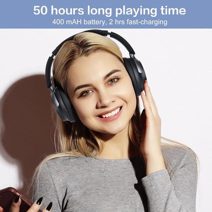 RORSOU B8 - Audífonos Bluetooth supraaurales, 6 modos de música EQ...