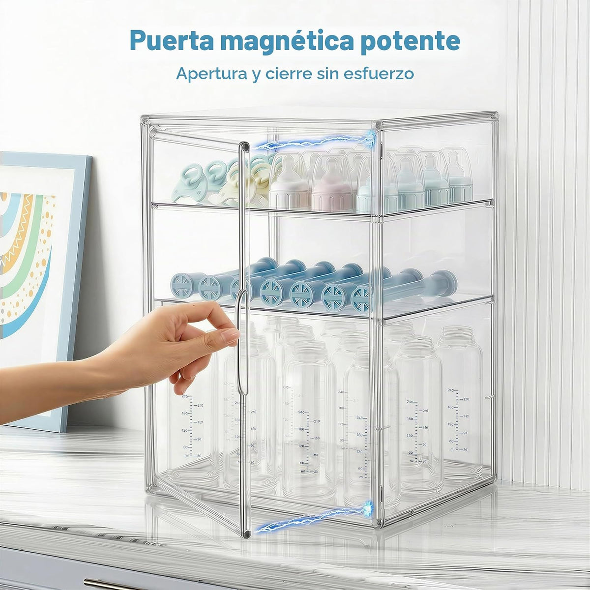 HBlife Organizador de almacenamiento de biberones para armario de e...