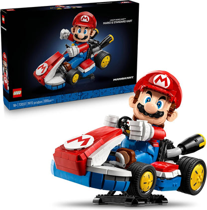 LEGO Super Mario: Mario Kart - Juego de construcción de Mario y kart estándar para adultos, estante de libros de bricolaje y decoración de habitación para hombres y mujeres, a partir de 18 años, idea