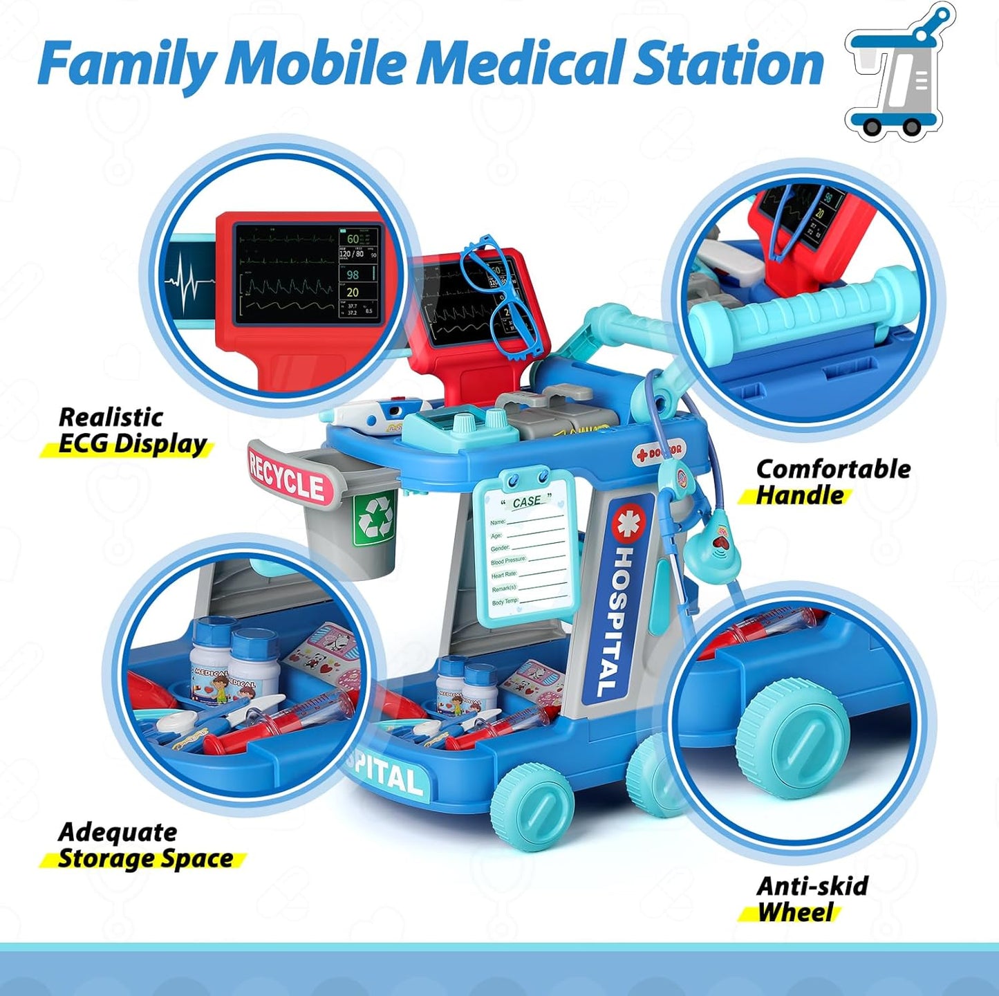 Liberry Kit de médico para niños pequeños de 2, 3, 4, 5 años, juego...