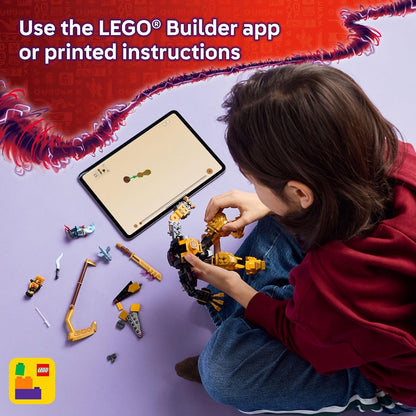 LEGO NINJAGO Arin's Spinjitzu Battle Mech - Juego de construcción Ninja para niños a partir de 7 años - con minifiguras Arin, Baby Ryu y villano - Idea de regalo para niños, niñas y fanáticos del