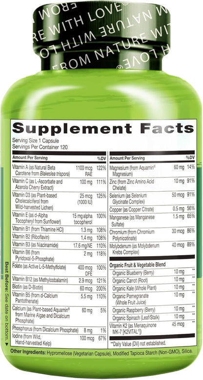 NATURELO Multivitamínico para hombres de 50+ - Un multivitamínico d...