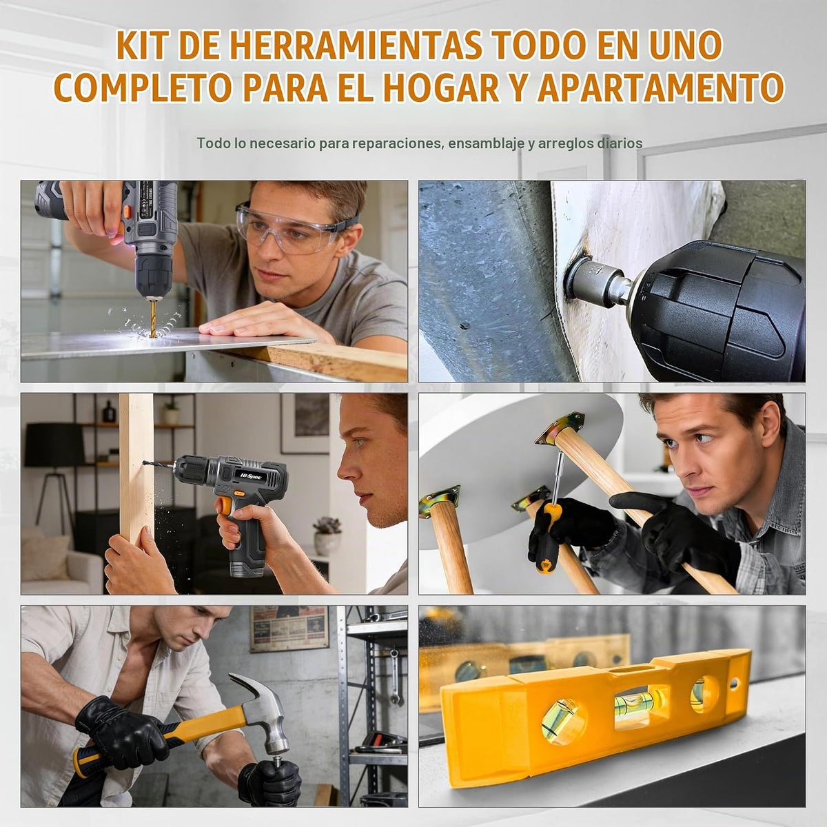 Hi-Spec - Juego de taladro inalámbrico de 8 V y kit de herramientas...