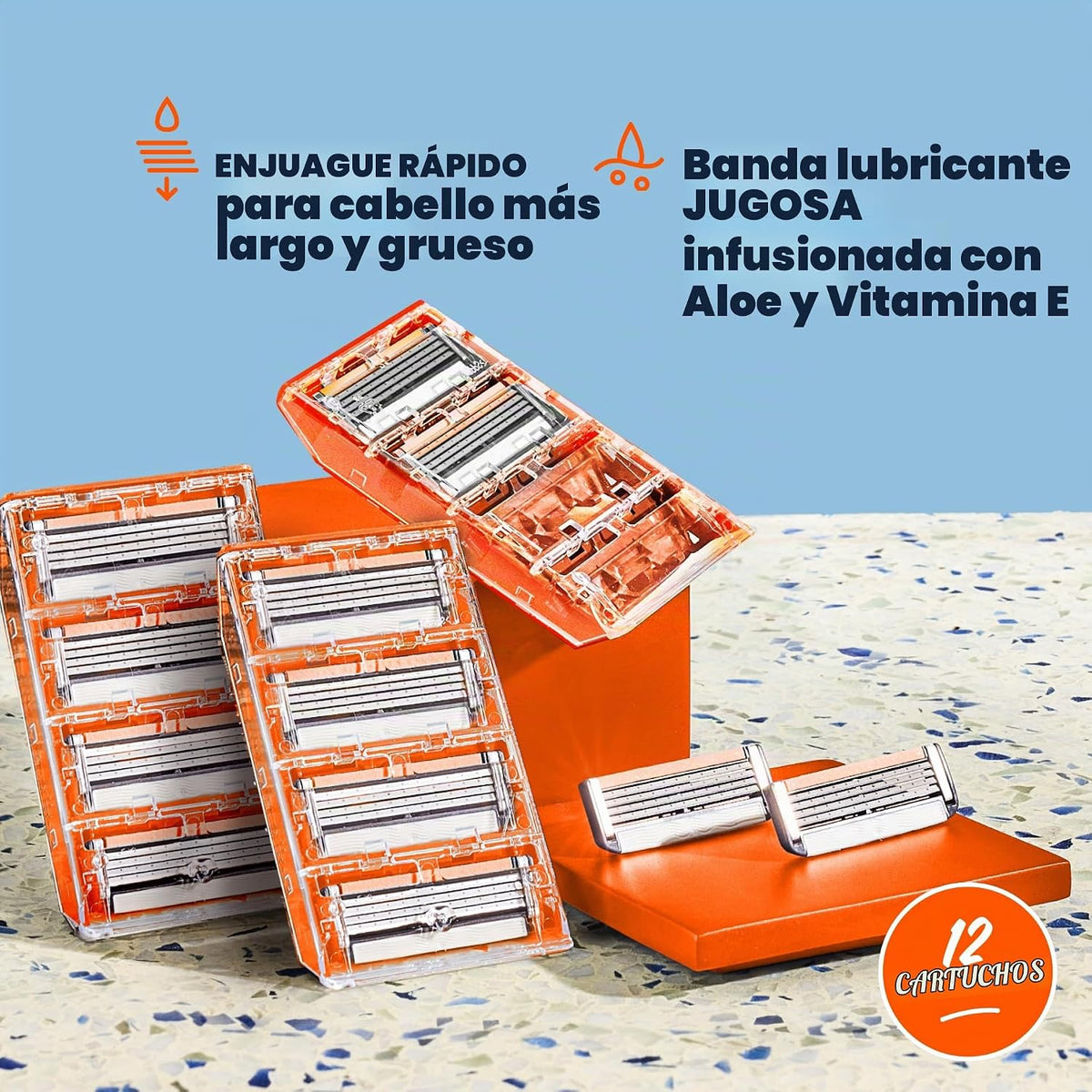 Dollar Shave Club - 4 recambios de maquinilla de afeitar (12 unidad...