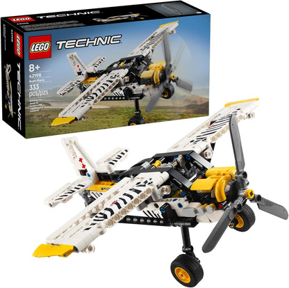 Avión de juguete LEGO Technic - Avión de juguete para construir para niños, niños y niñas, a partir de 8 años - Juego de avión modelo con hélice giratoria, motor de pistón de 4 cilindros y más - 42198