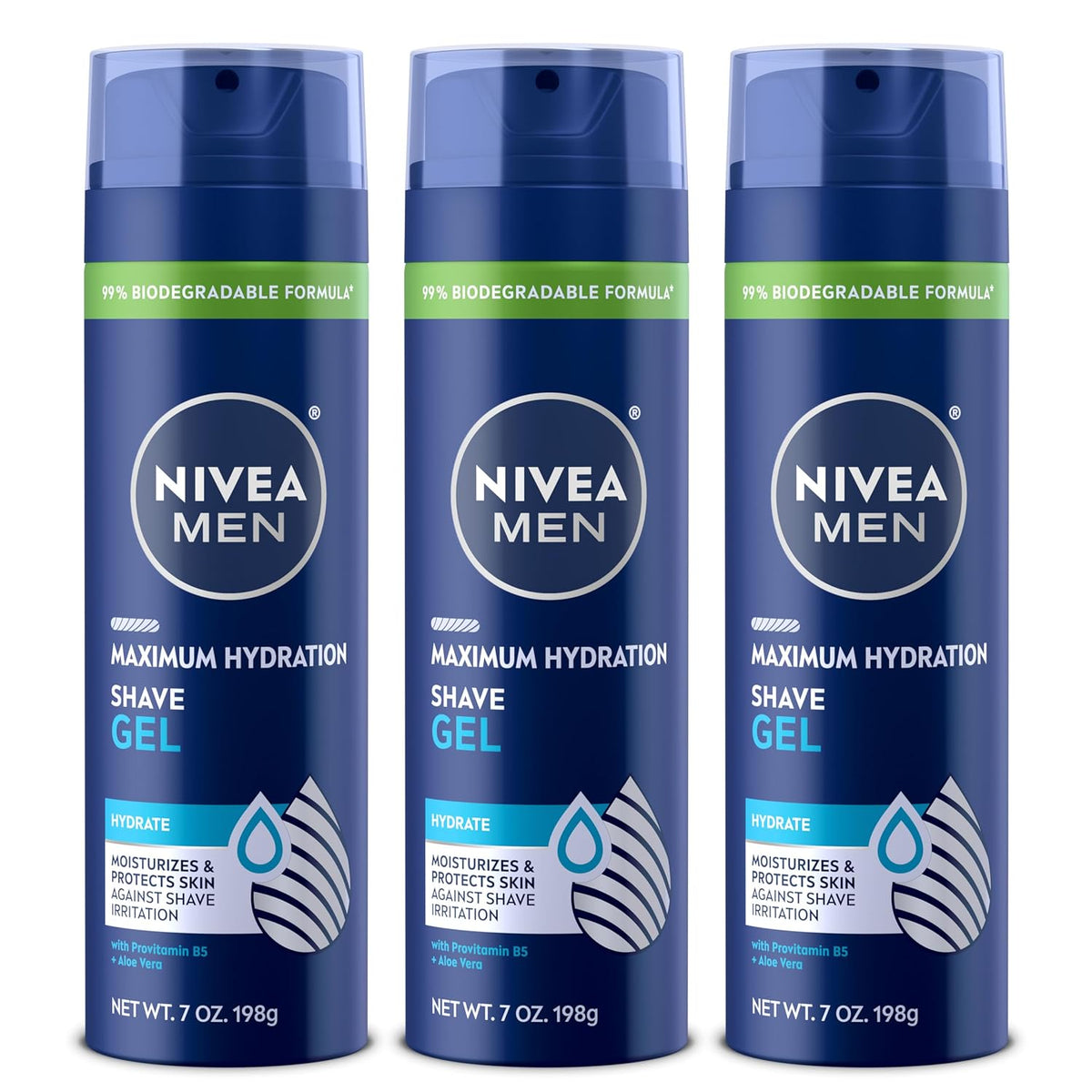 NIVEA MEN Gel de afeitado de hidratación máxima con aloe vera y pro...